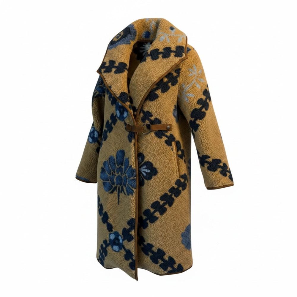 Tasha Polizzi Maris Coat in Wheat/Floral